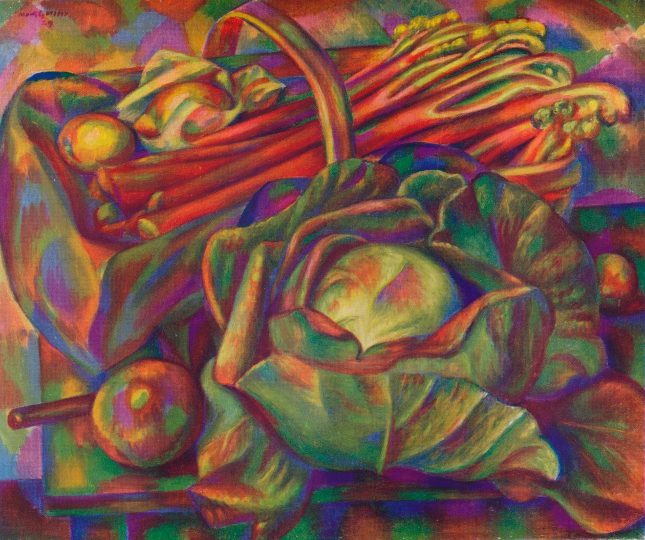Kål og rabarber Savoy Green, 1929 1930 af Mark Gertler