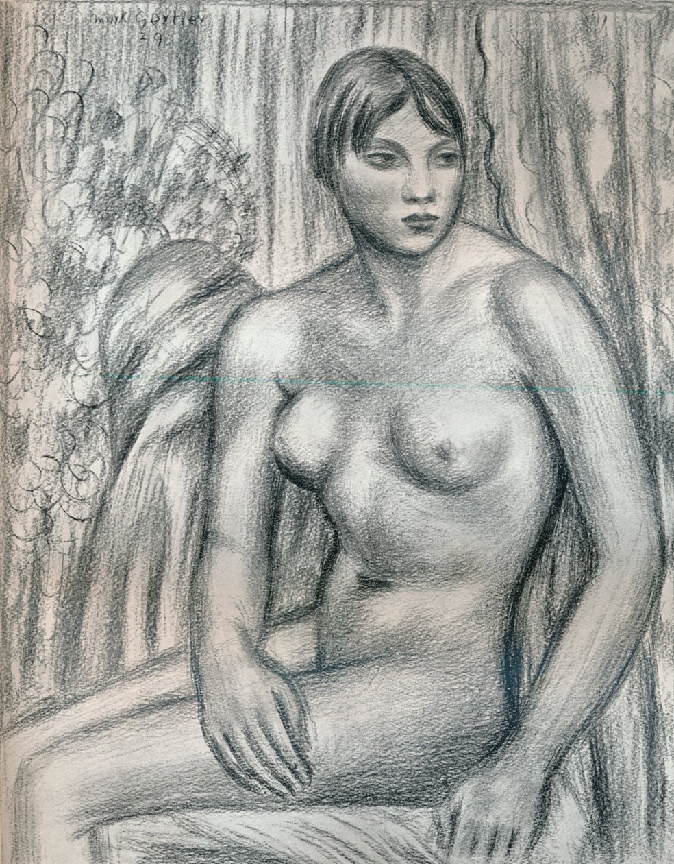 Nøgenstudie, 20. århundrede 1932 af Mark Gertler