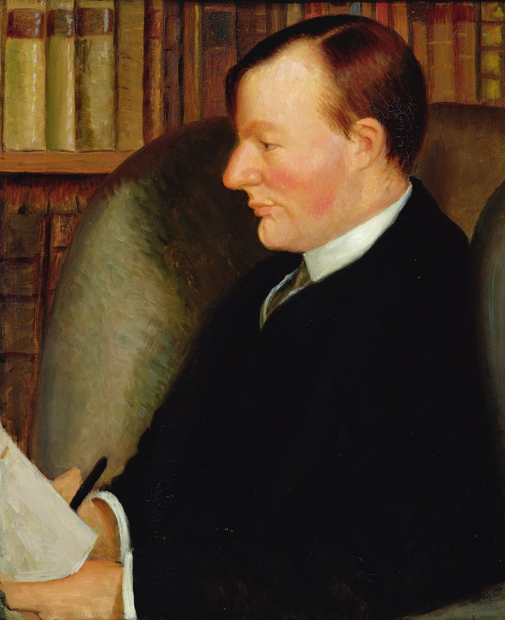 Portræt af Thomas Edmund Harvey (1875-1955) (olie på lærred) af Mark Gertler