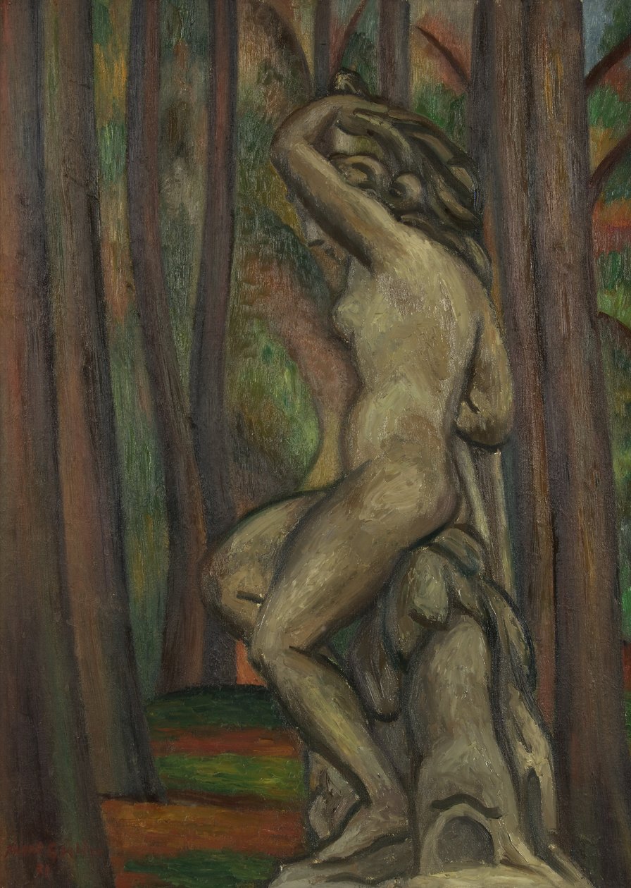 Statue i en park af Mark Gertler
