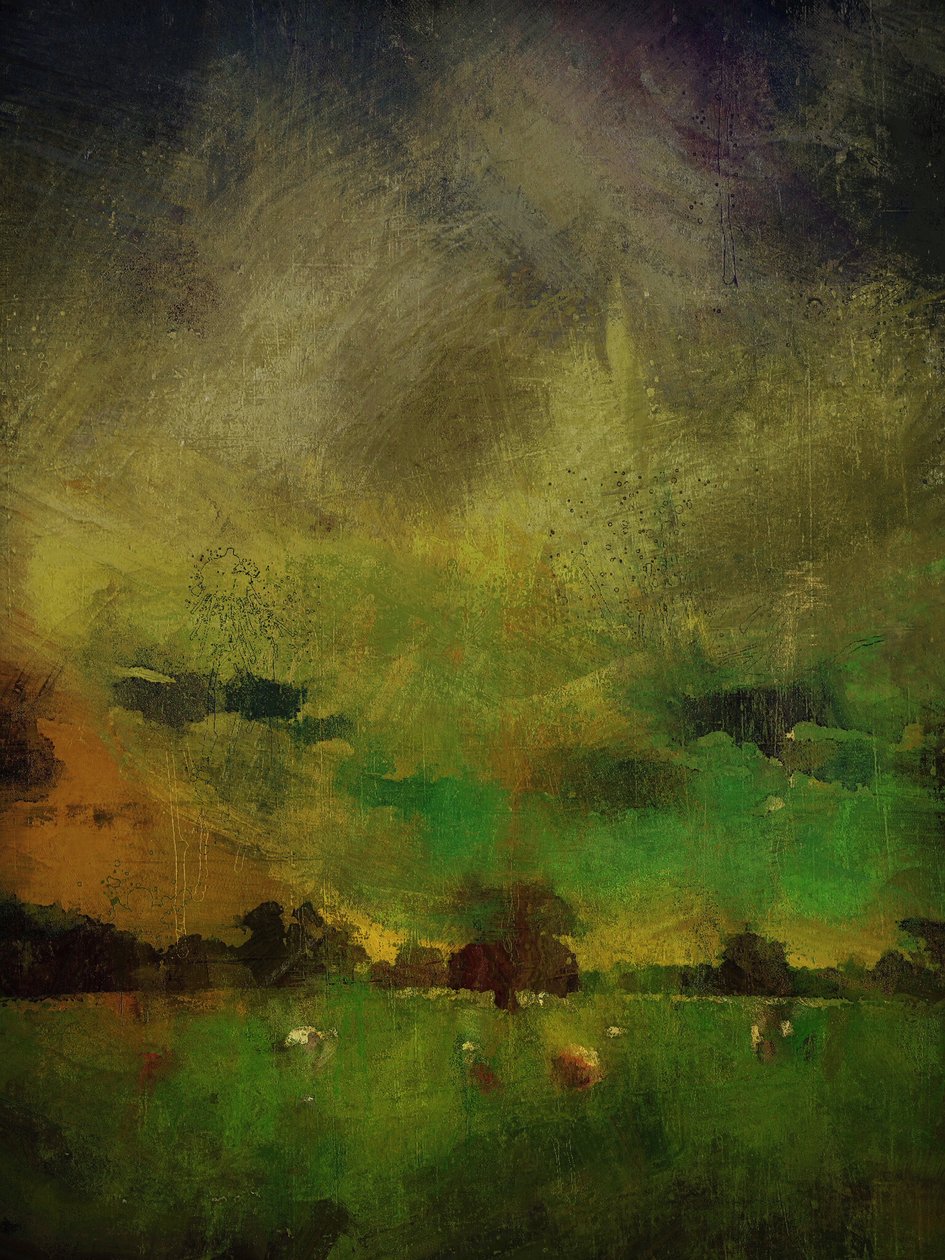 En storm ved Calke Abbey, Derbyshire (blandede medier) af Mark Gordon