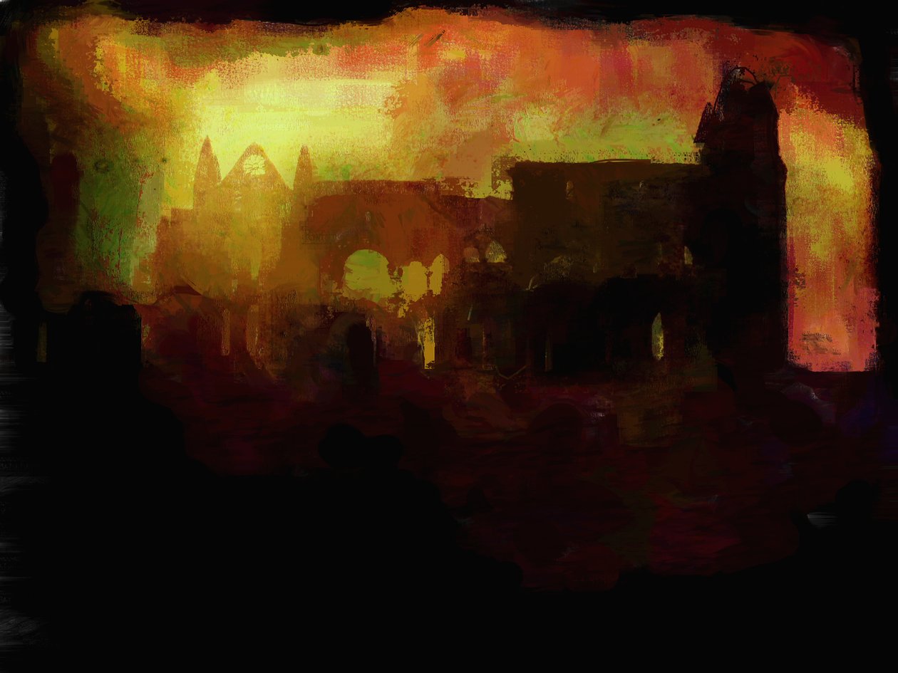 Whitby Abbey - solnedgang af Mark Gordon