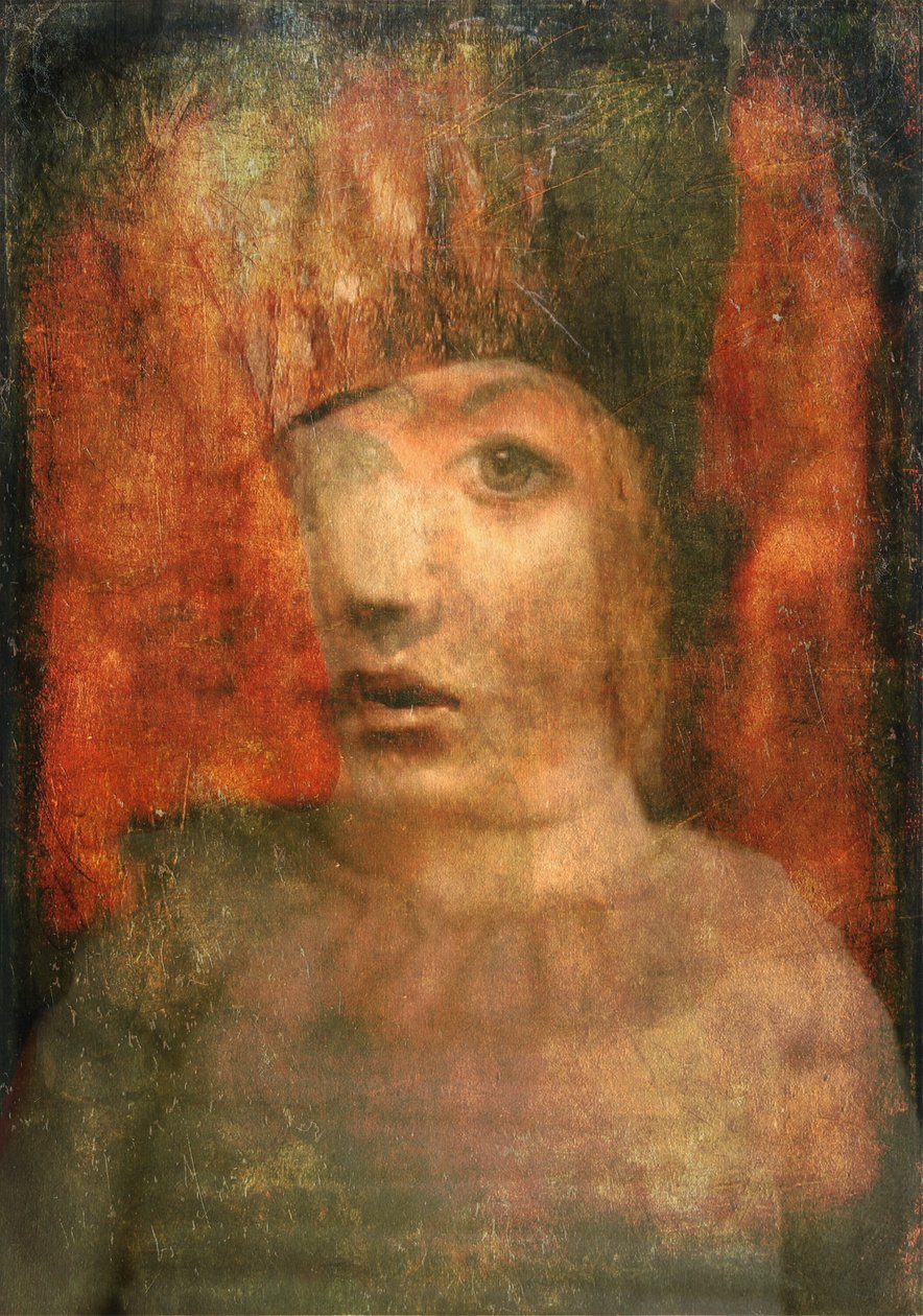 Figur med Ushanka - en for Mersad Berber (blandede medier) af Mark Gordon
