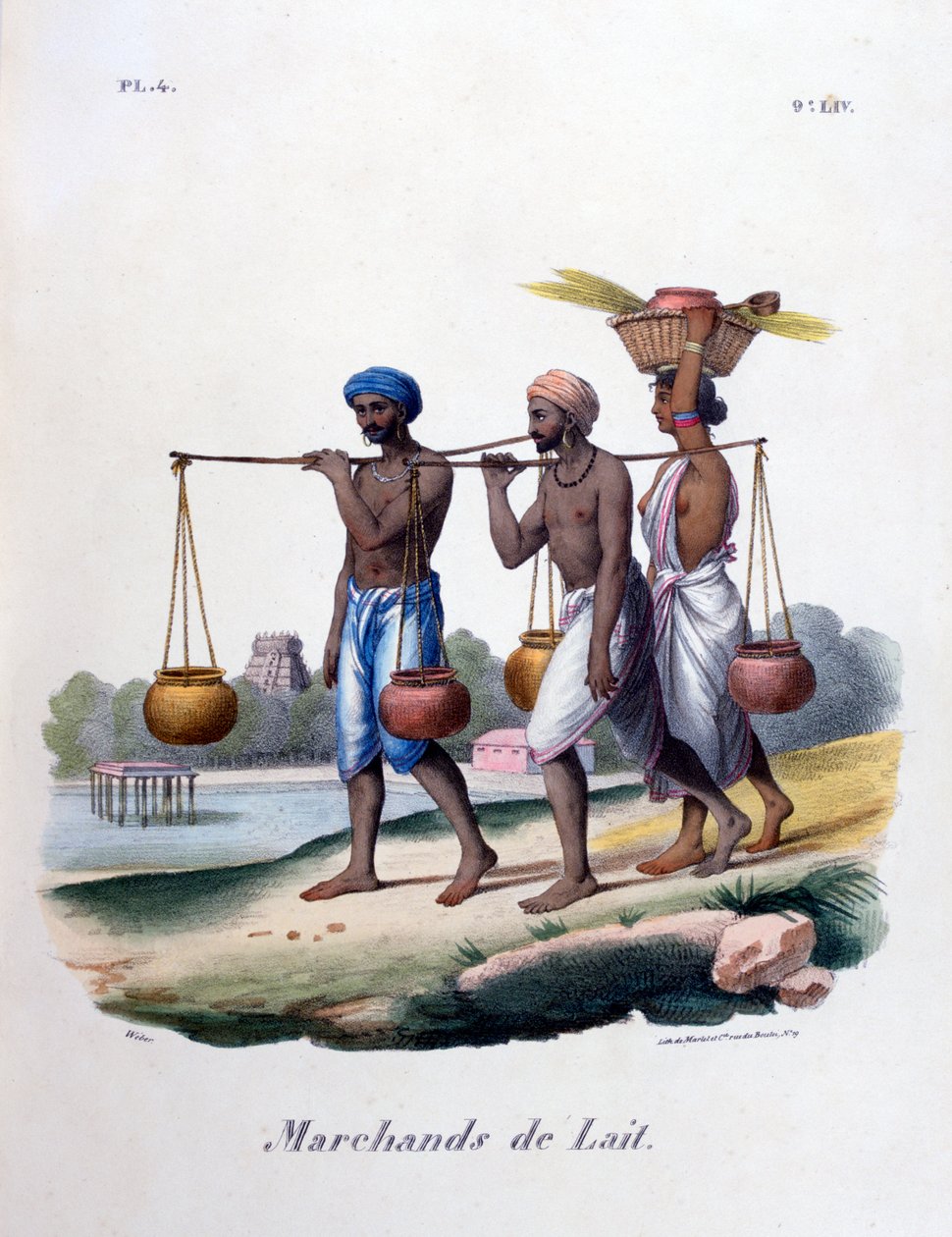 Mælkehandlere, 1828 af Marlet et Cie