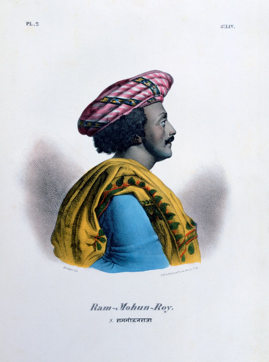 Ram Mohan Roy, grundlægger af Brahmo Samaj, 1828 af Marlet et Cie