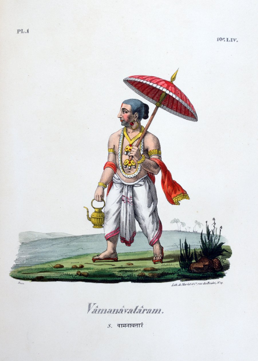 Vamanavataram dværg, 1828 af Marlet et Cie