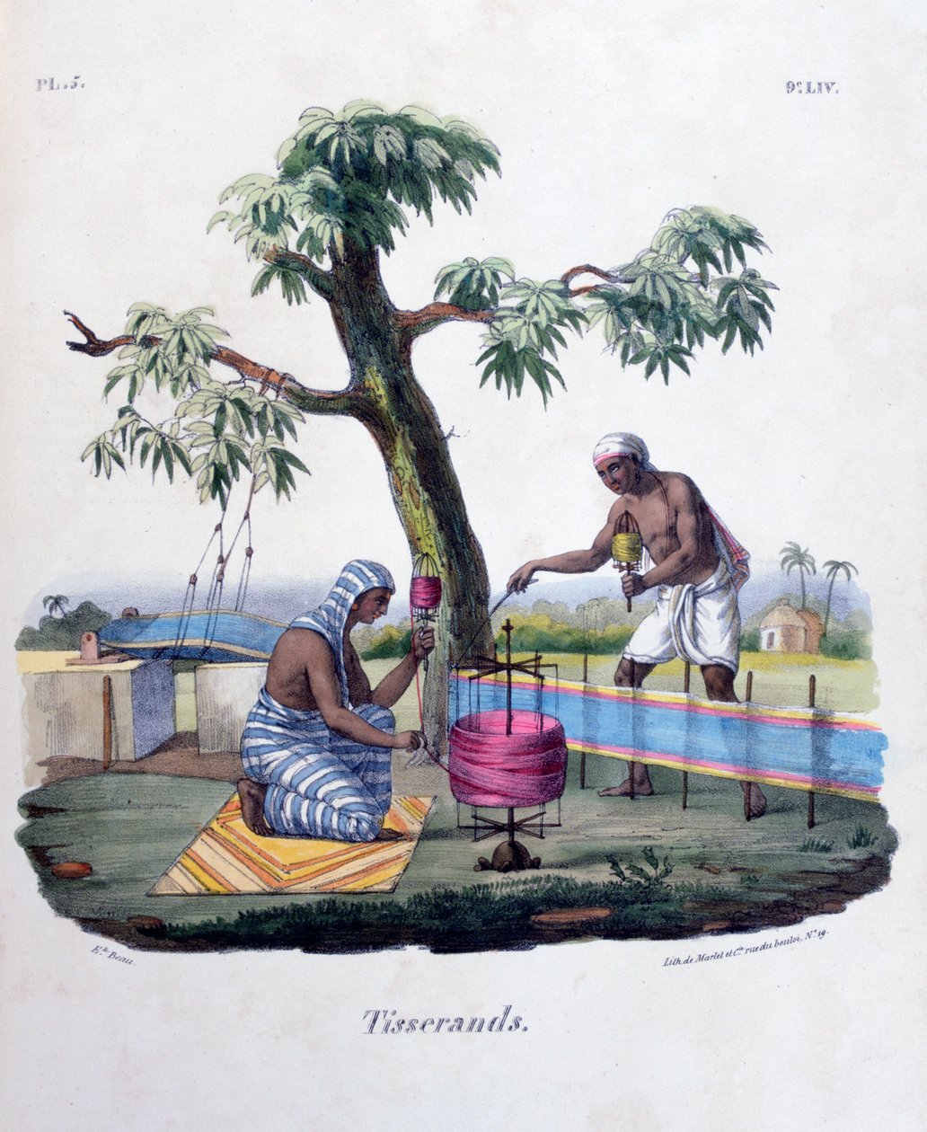Vævere, 1828 af Marlet et Cie