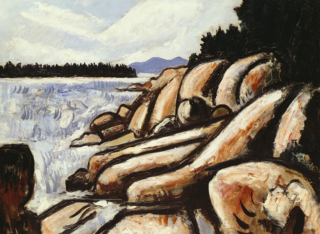 City Point, Vinalhaven, 1937-38 (olie på akademiets bord) af Marsden Hartley
