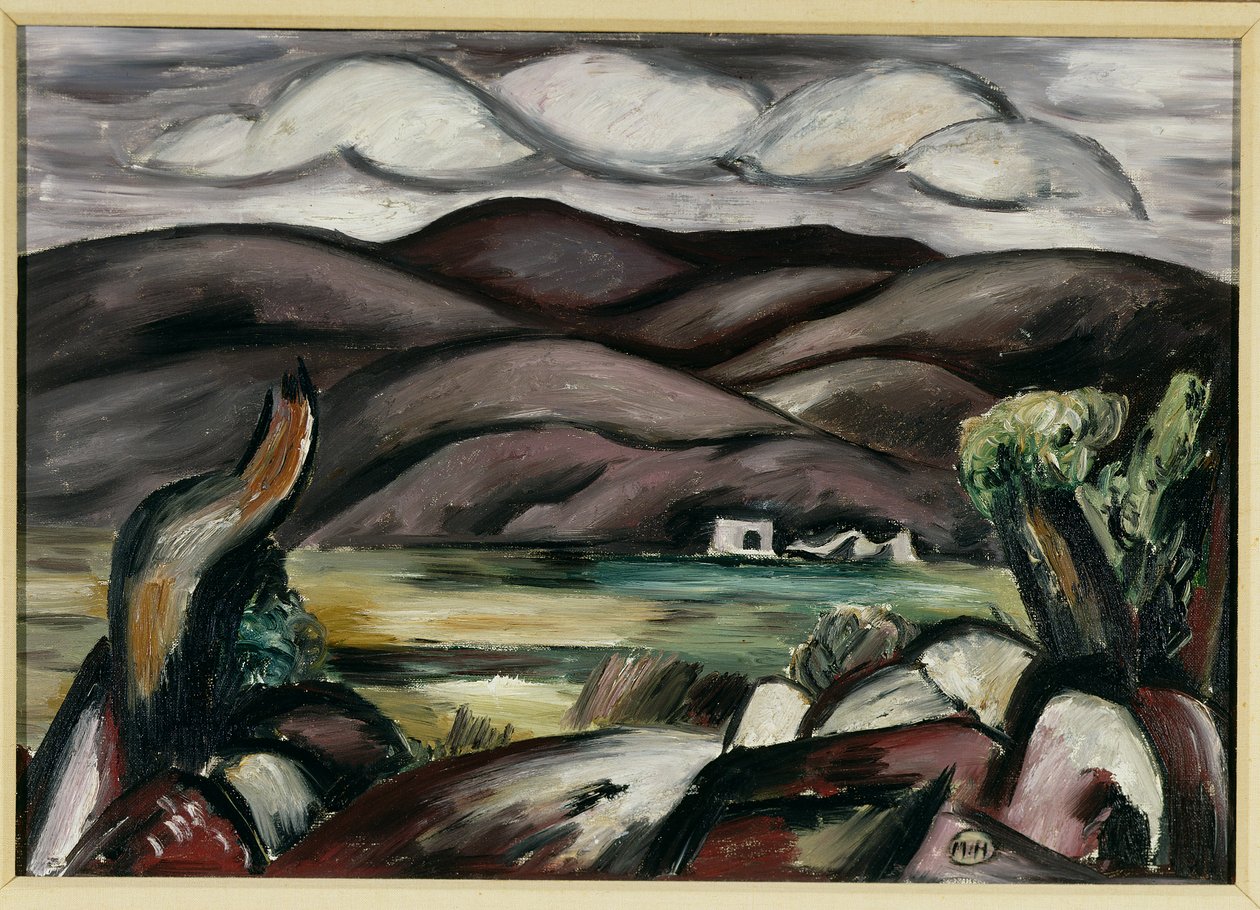 Landskab, New Mexico (olie på lærred) af Marsden Hartley