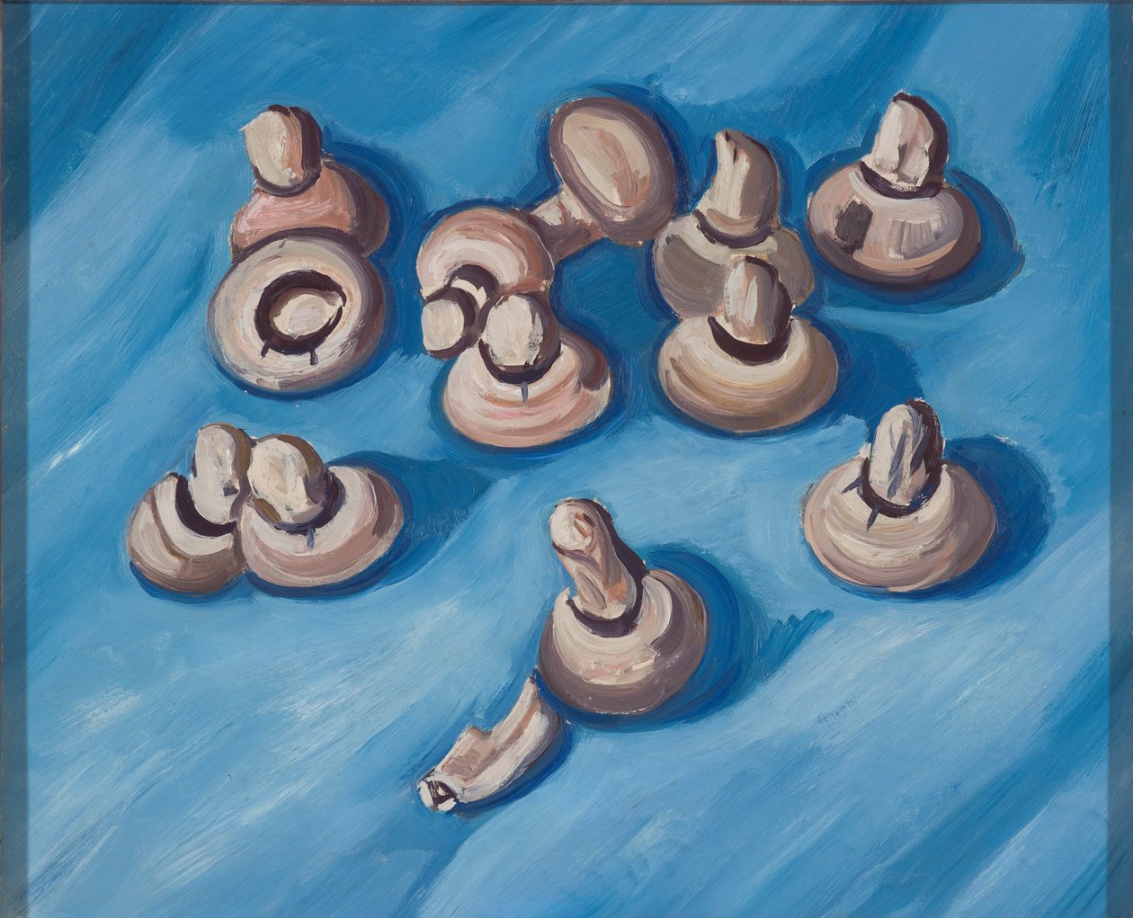 Svampe på en blå baggrund af Marsden Hartley