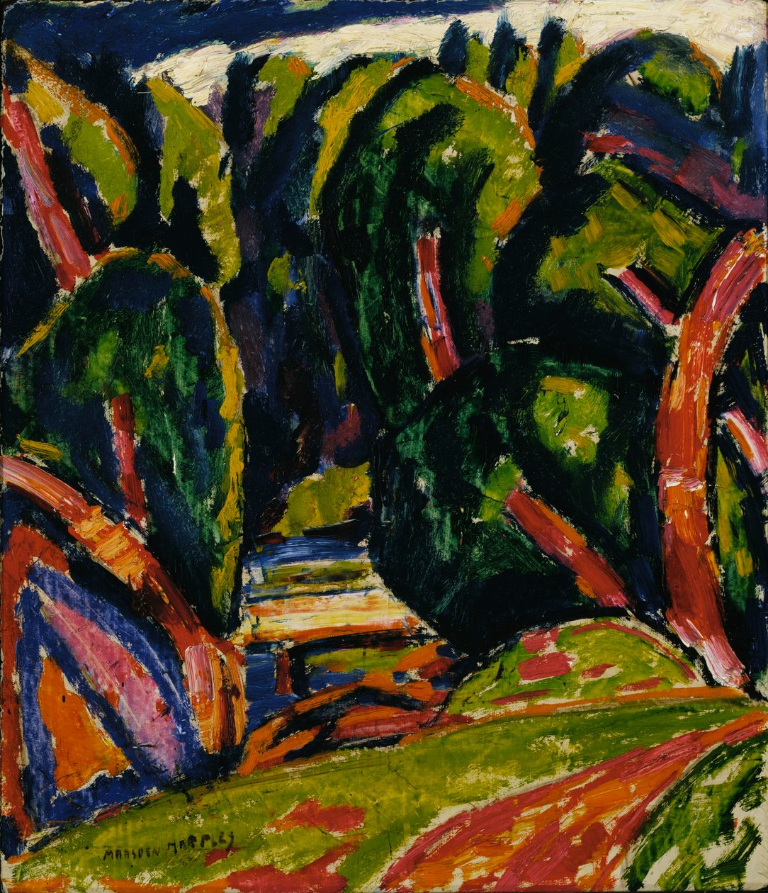Rødt træ af Marsden Hartley