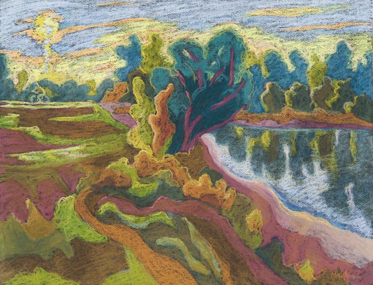 Idyll, 2008 (pastel på papir) af Marta Martonfi Benke