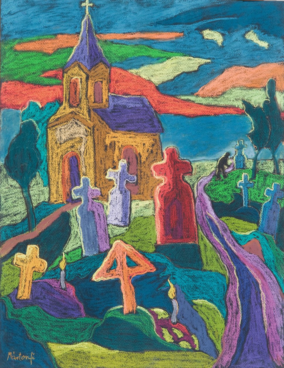 Day of the Dead, 2006 (pastel på papir) af Marta Martonfi Benke