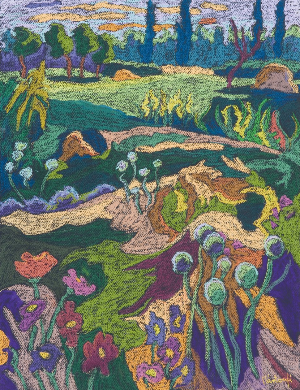 Juli Terræn, 2008 (pastel på papir) af Marta Martonfi Benke