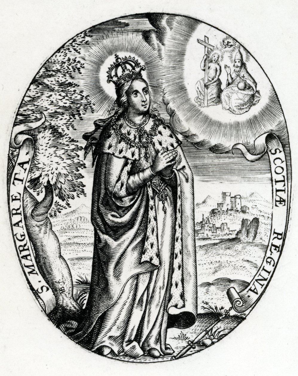 Saint Margaret, dronning af Skotland, ca. 1618 af Marten Baes