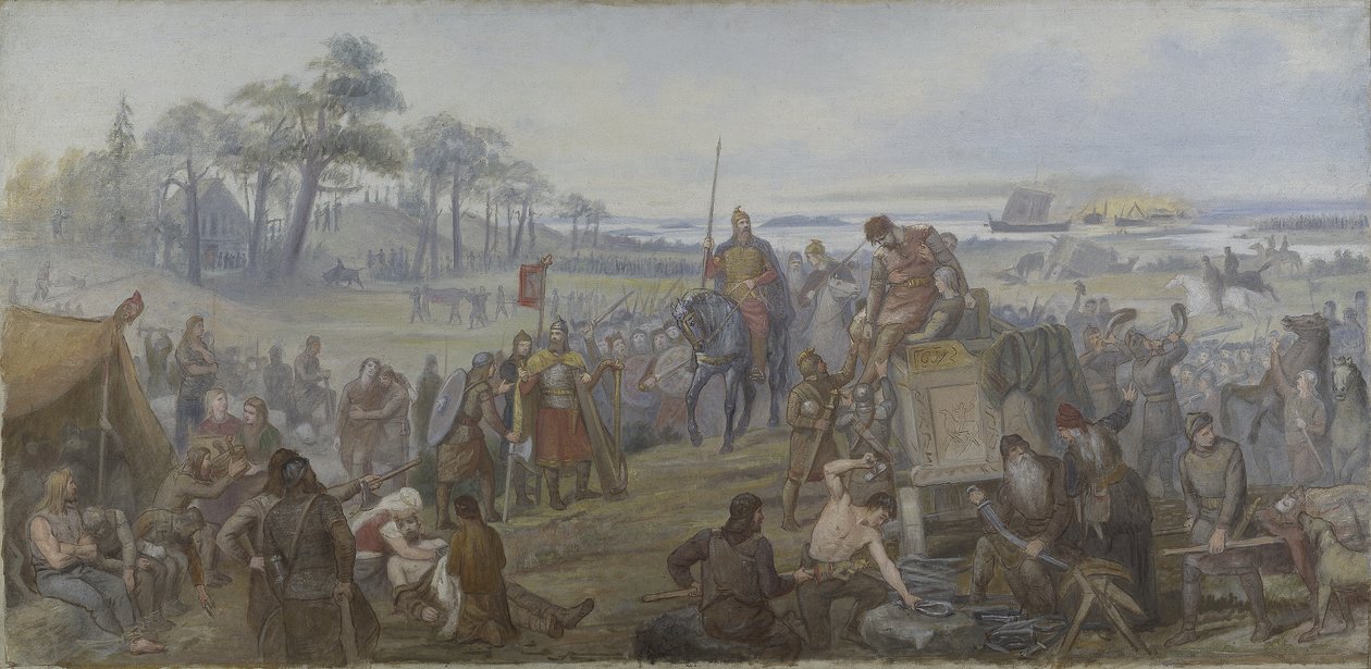 Efter slaget ved Fyrisvall, c.1890 af Mårten Eskil Winge
