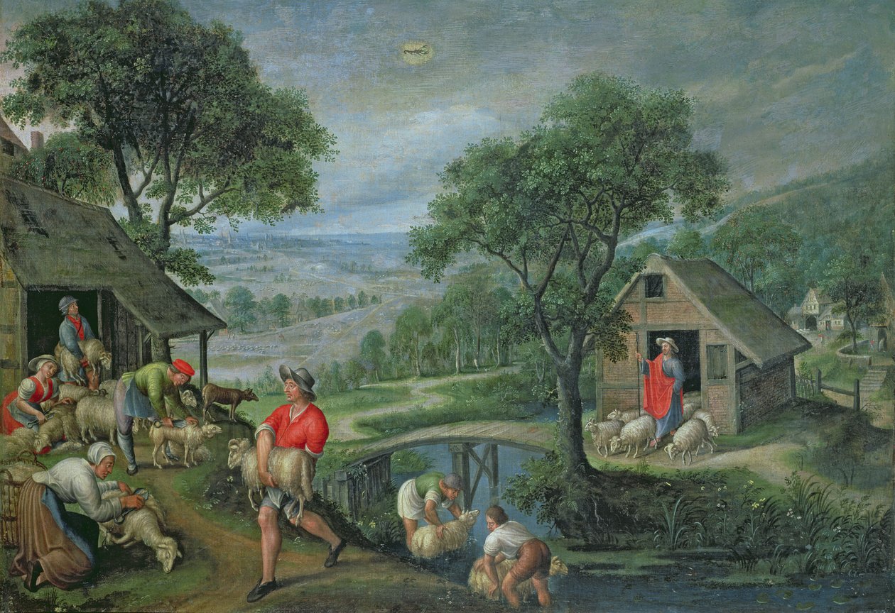 Lignelse om den gode hyrde, ca. 1580-90 af Marten Valckenborch  the van Elder