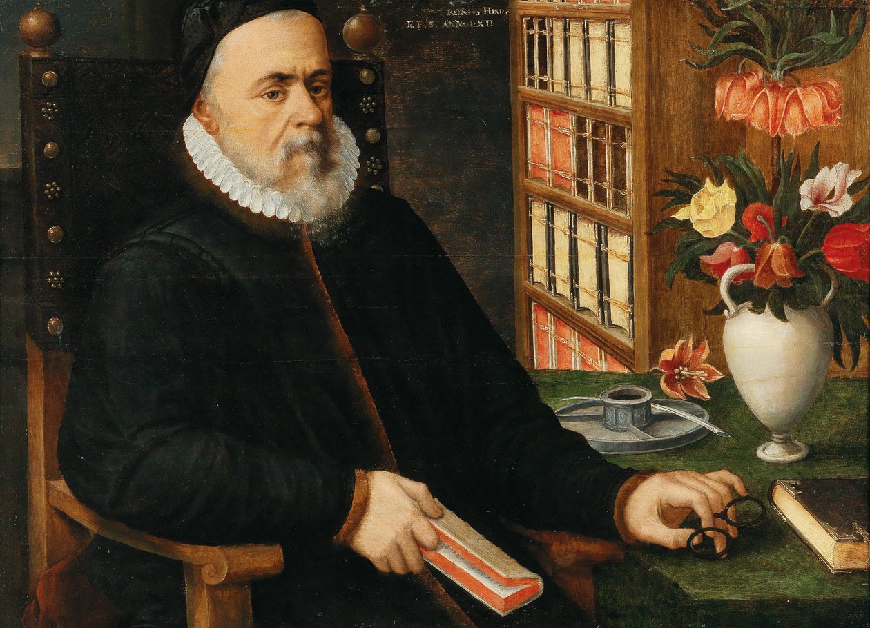 Portræt af en lærd Carolus Clusius 1526-1609, 1589. af Marten van Valckenborch