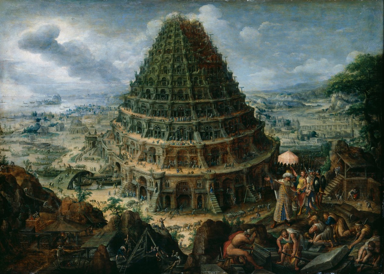 Babelstårnet, 1595 af Marten Valckenborch  the van Elder