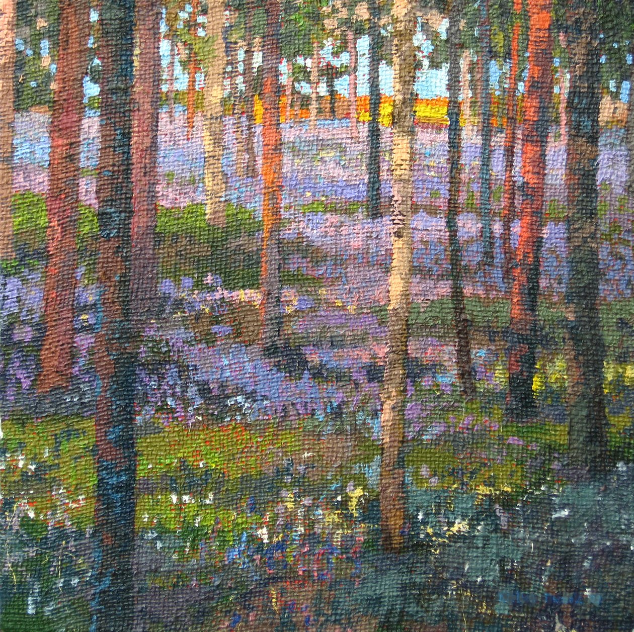 Late Bluebell Wood, 2014 af Martin Decent