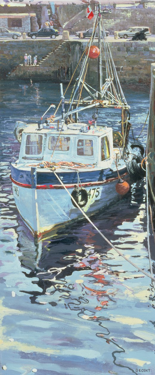 Legetøjsbåden, 1996 (gouache) af Martin Decent