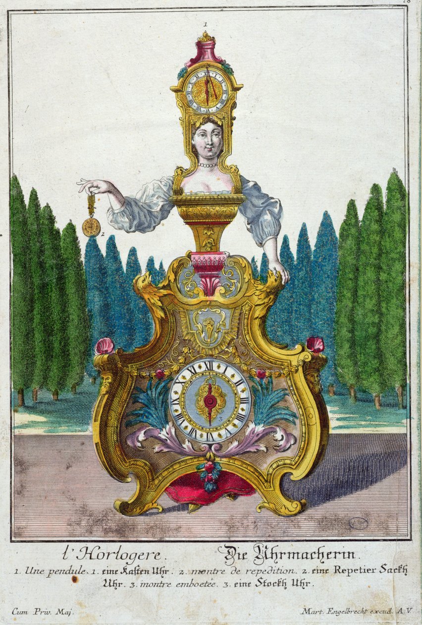 Urmageren, ca.1735 (farvestik) af Martin Engelbrecht