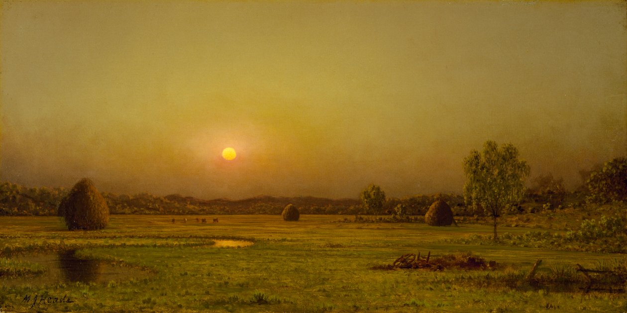 Marsh Sunset, Newburyport, Massachusetts, ca. 1876-1882 af Martin Johnson Heade