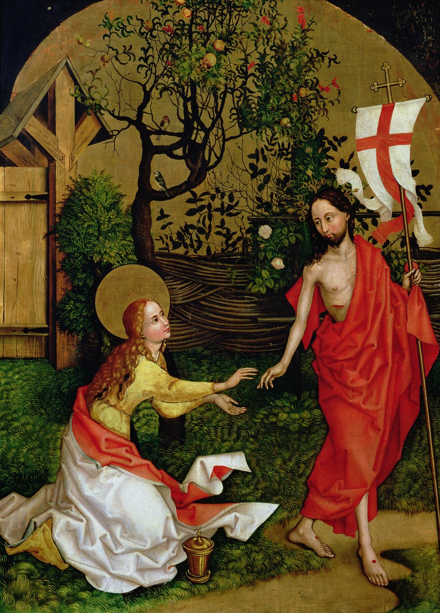 Dominikanernes altertavle: Noli Me Tangere, c.1470-80 af Martin Schongauer