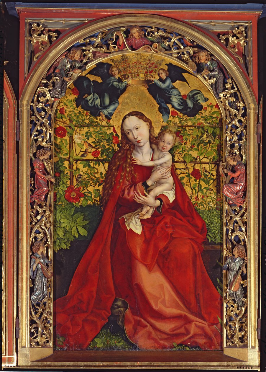 Madonna fra Rose Bower, 1473 af Martin Schongauer
