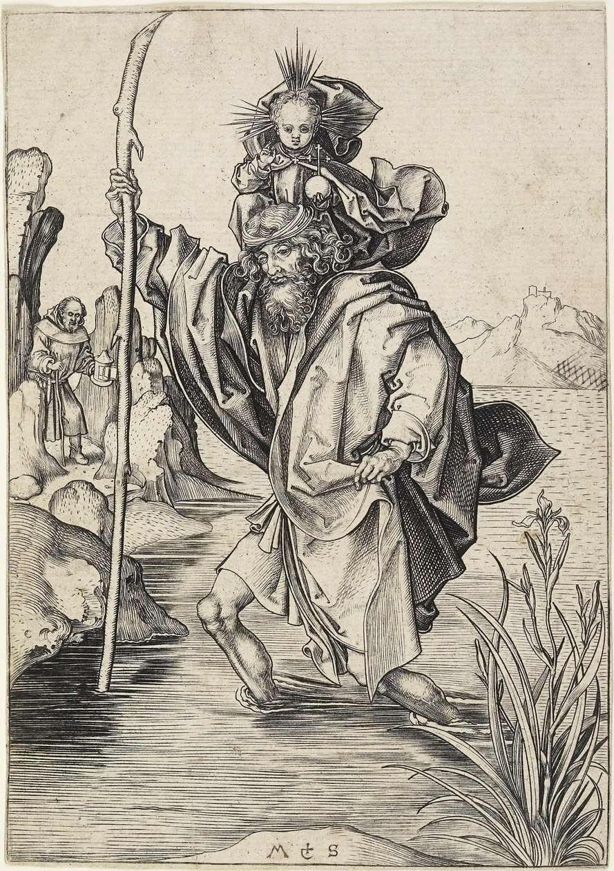 Sankt Christopher, ca. 1475-1480 af Martin Schongauer
