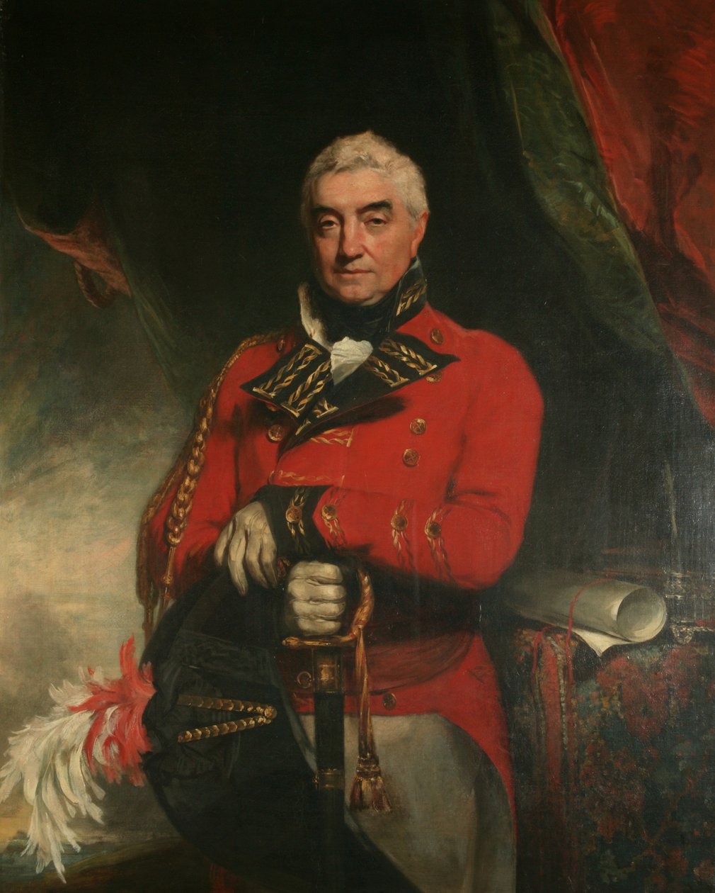 Generalmajor Sir Barry Close, Bart, ca. 1811-1850 (olie på lærred) af Martin Archer Shee