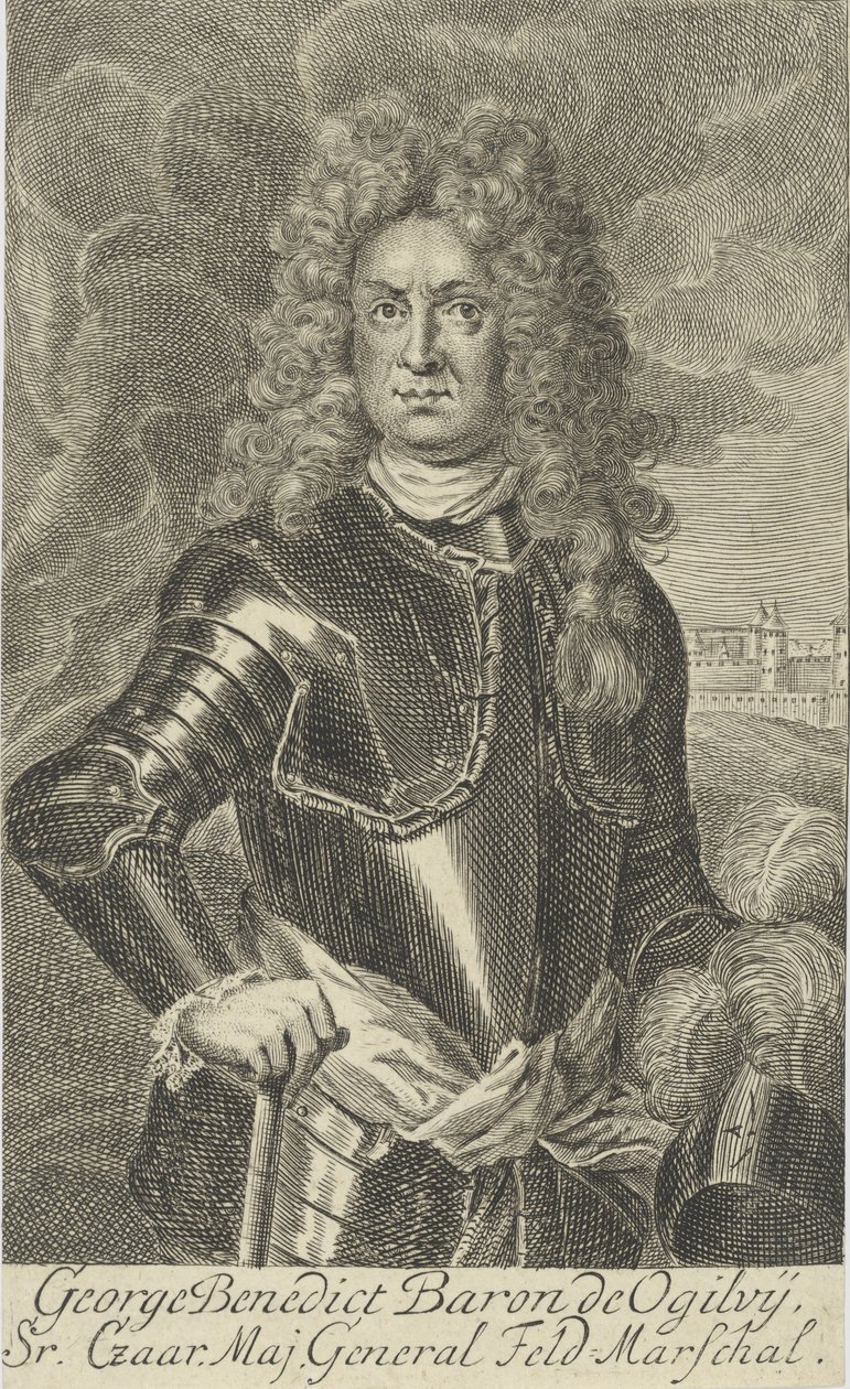 Georg Benedikt Freiherr von Ogilvy, baron Ogilvy de Muirtown 1651-1710, 1705. af Martin Bernigeroth