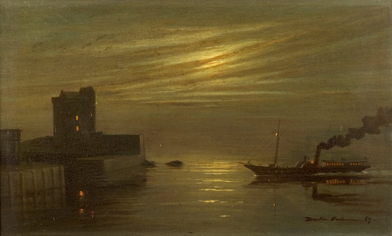 Broughty Castle - Moonlight Scene af Martin  Anderson