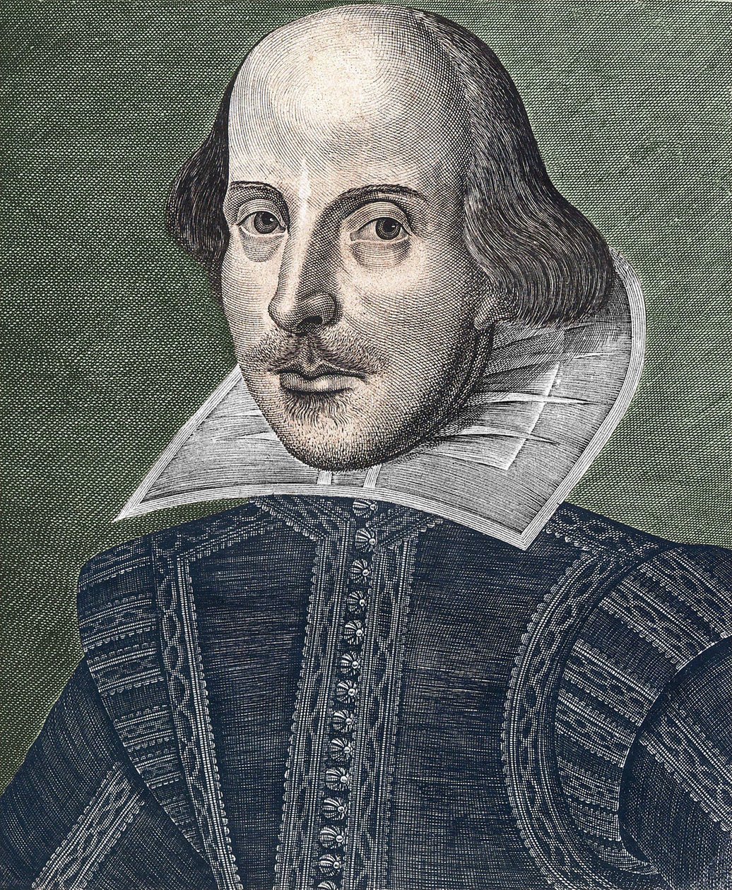 Portræt af William Shakespeare (1564 - 1616). af Martin Droeshout