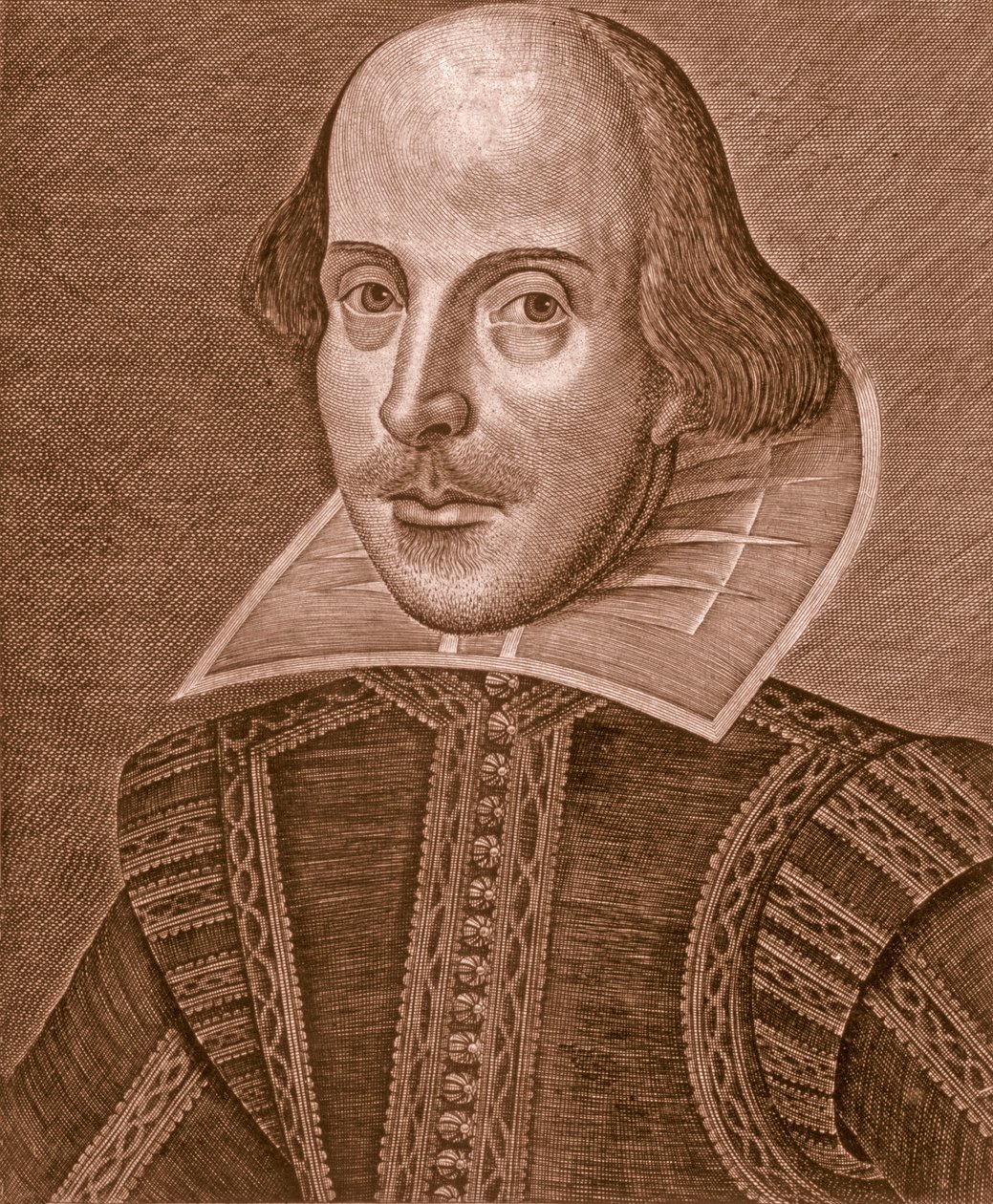 Portræt af Shakespeare, 1623. af Martin Droeshout