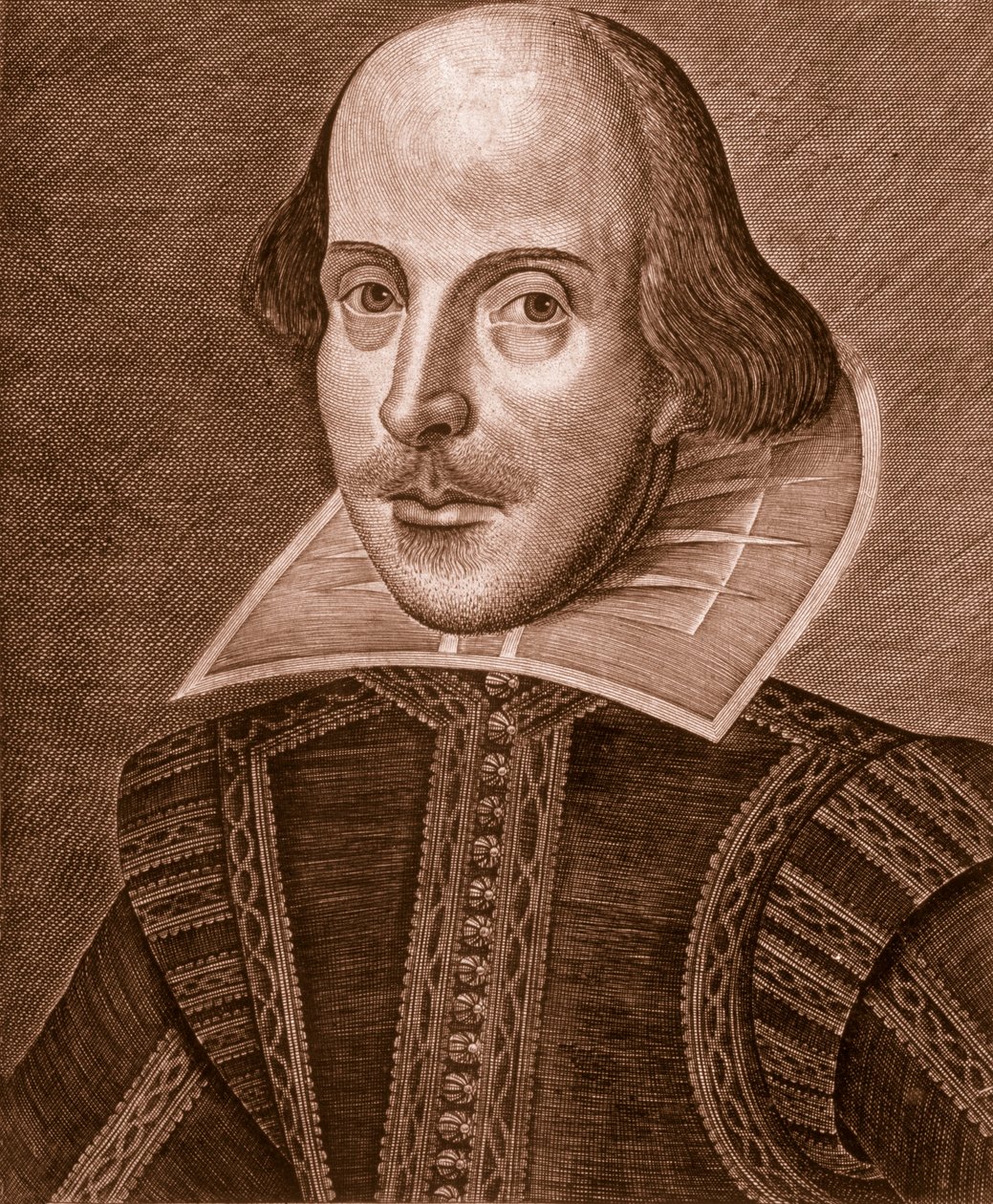 Portræt af Shakespeare, 1623. af Martin Droeshout