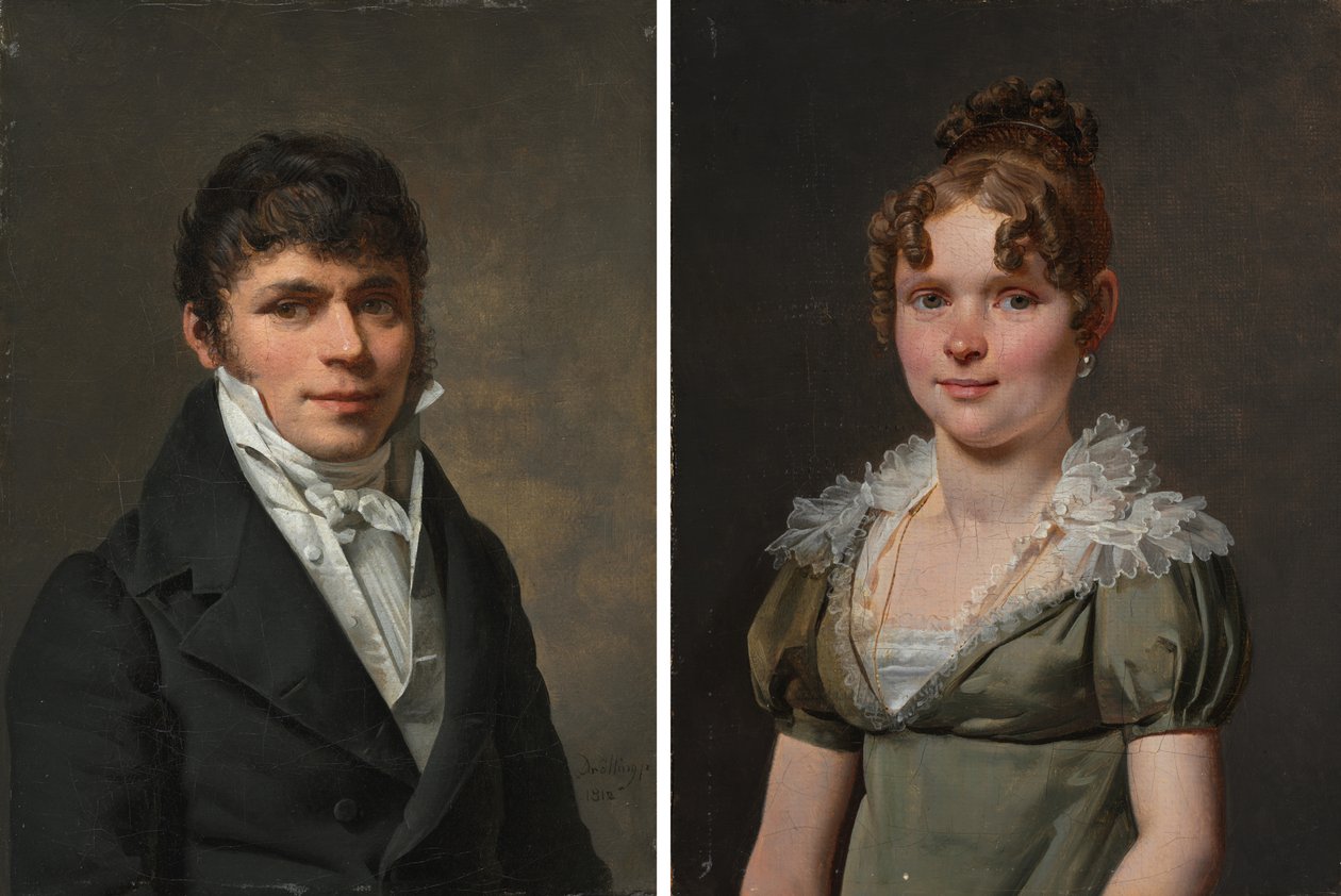 Nicolas Louis Faret and Madame Nicolas Louis Faret af Martin Drölling