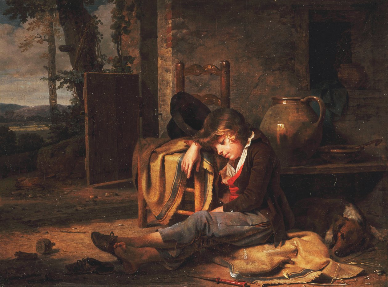 Den lille Sovende; Den lille sovende, 1795 af Martin Drölling