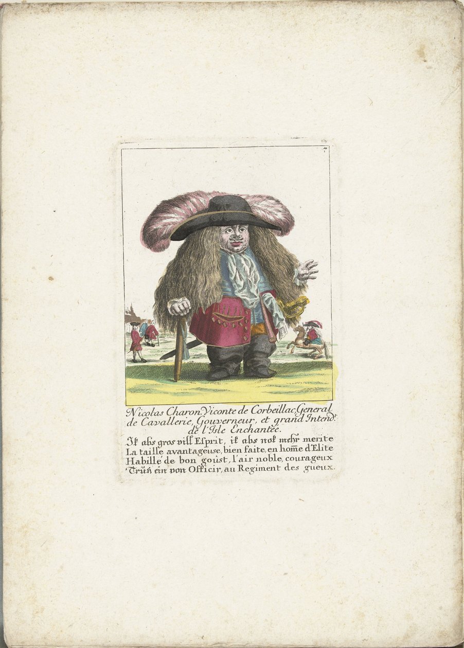 Dværgen Nicolas Charon som general for kavaleriet, ca. 1710 Nicolas Charon, Viconte de Corbeillac, kavalerigeneral, guvernør og Grand Intendt. de l