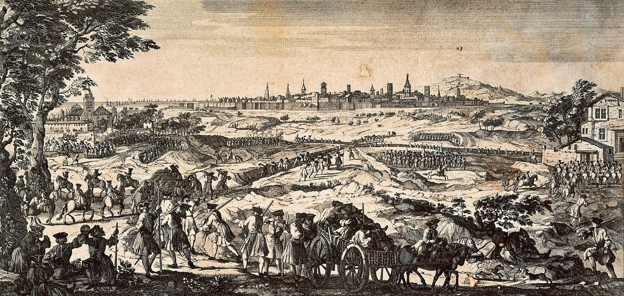 Spaniens arvefølgekrig (1701-1714) mellem Frankrig og Spanien, Barcelonas hovedkvarter af Martin Engelbrecht