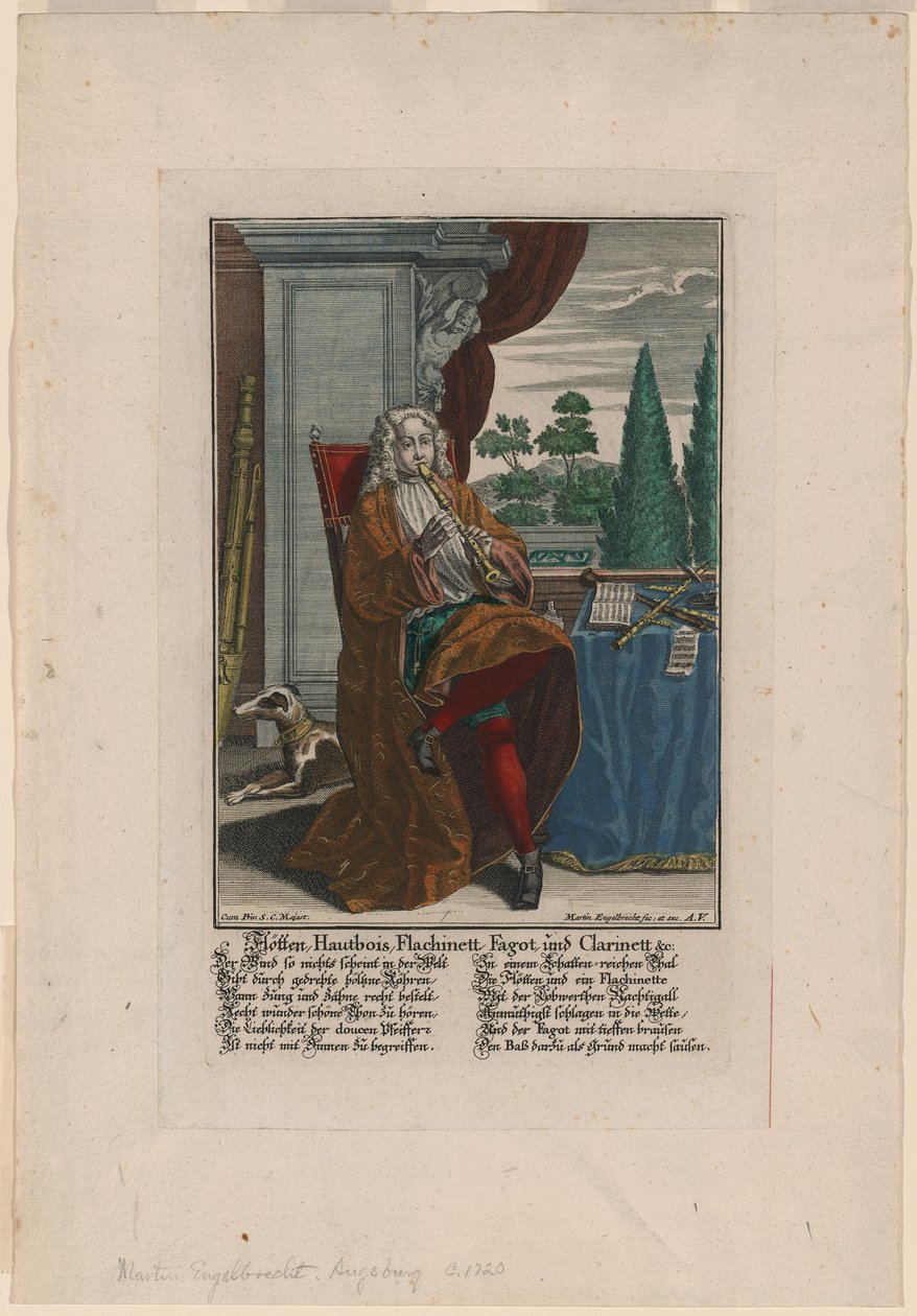 Træblæsere, ca 1720-1730 af Martin Engelbrecht