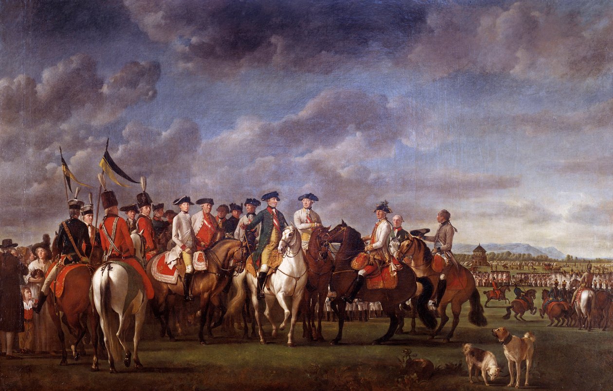 Kejser Joseph II af Østrig (1741-1790) i Minkendorf-lejren nær Baden i 1788 Maleri af Martin Quadal (1736-1808) 1788 Wien. Kunsthistorisk Museum af Martin Ferdinand Quadal