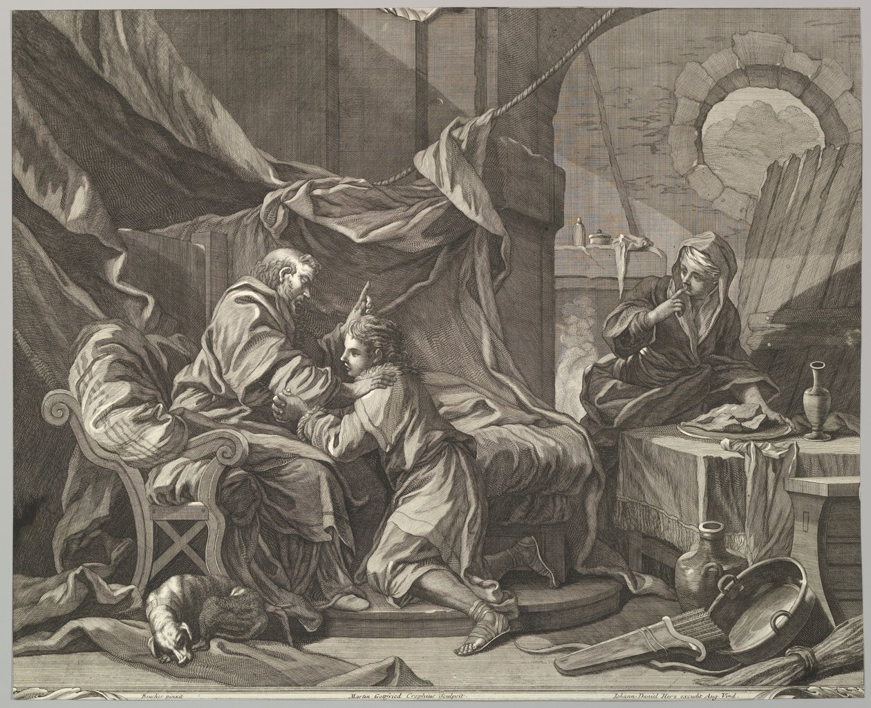 Isaac Blessing Jacob, 1700-tallet. af Martin Gottfried Crophius