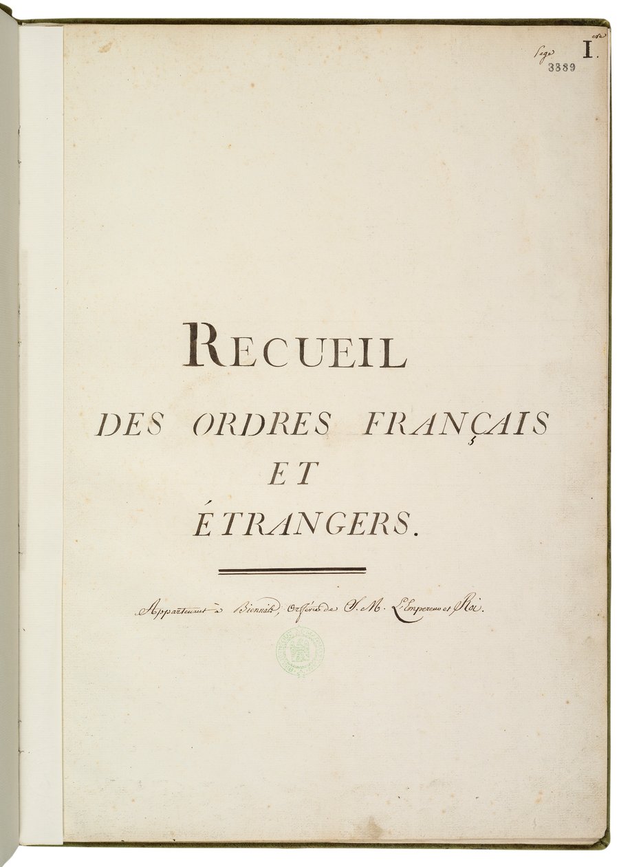 Indsamling af franske og udenlandske ordrer af Martin Guillaume Biennais