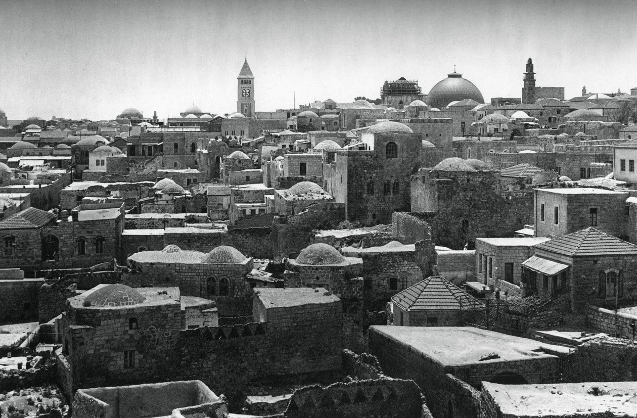Jerusalem og Dome of the Church of the Holy Sepulchre, 1937 af Martin Hurlimann