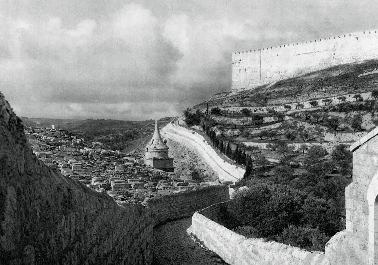 Jødiske gravsteder nær Jerusalems mur, 1937 af Martin Hurlimann