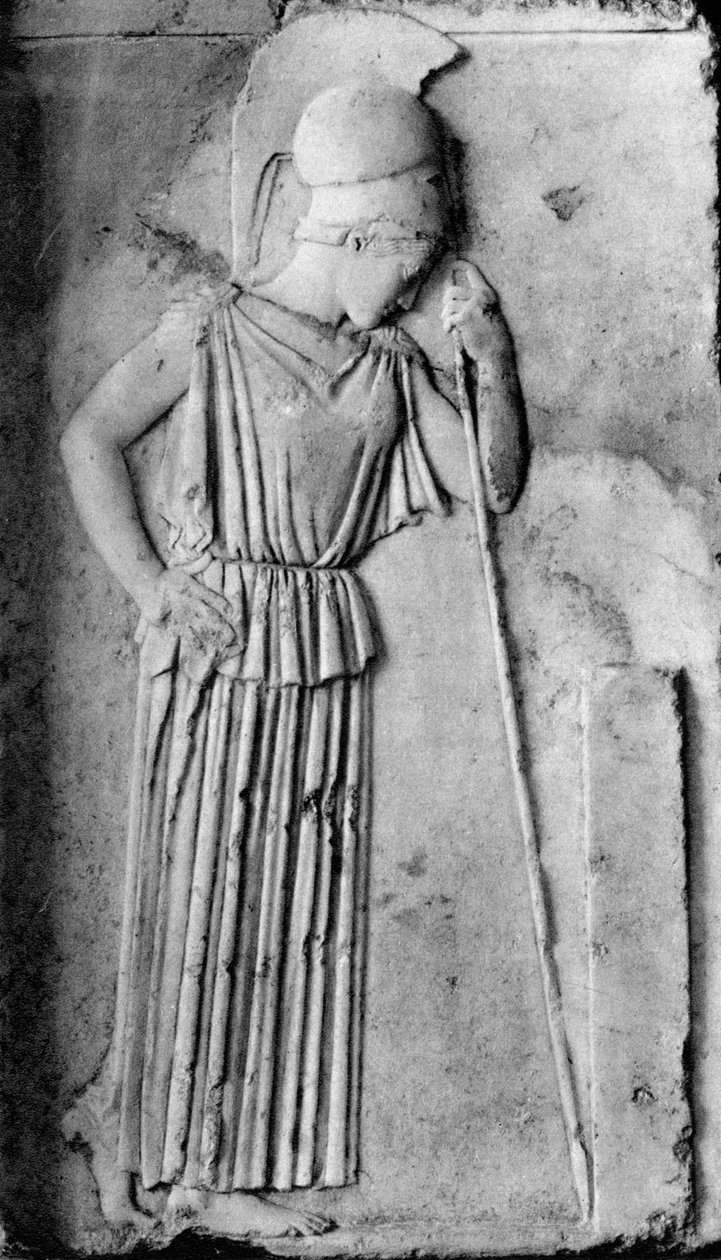 Relief af AthenaMinerva, 5. århundrede f.Kr., 1937. af Martin Hurlimann