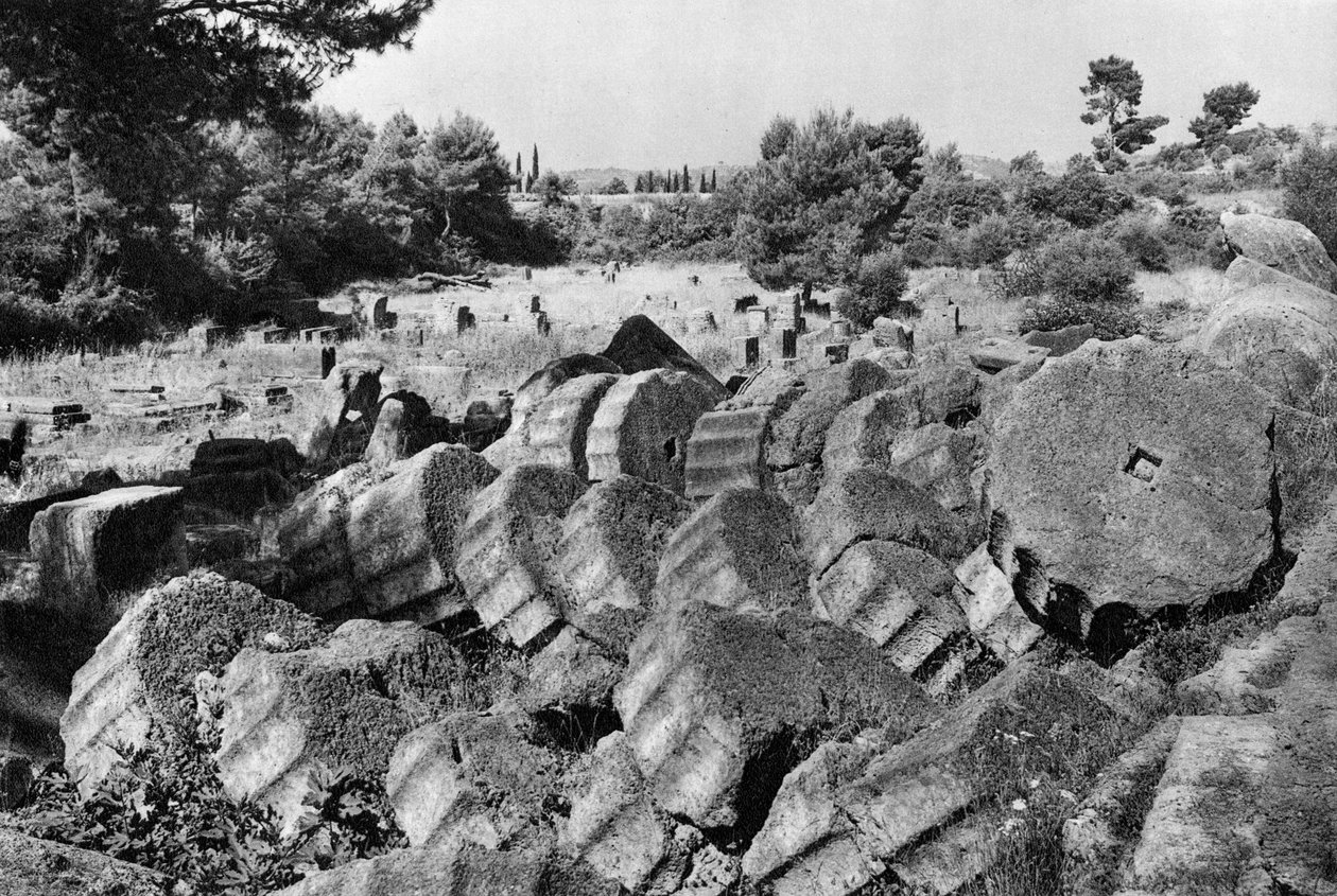 JupiterZeus-templet, Olympia, Grækenland, 1937. af Martin Hurlimann