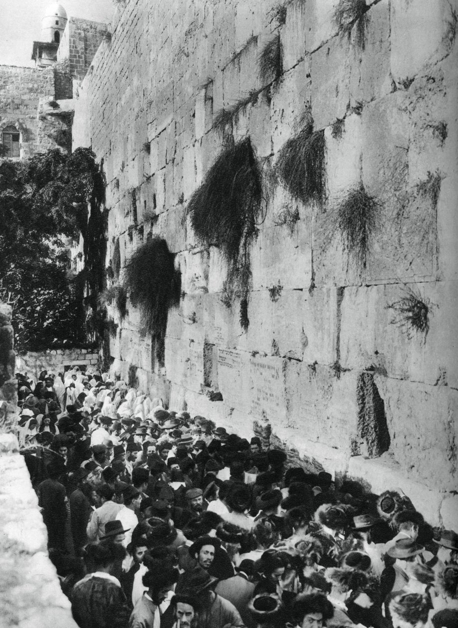 Tempelbjergets vestmur, Jerusalem, 1937 af Martin Hurlimann