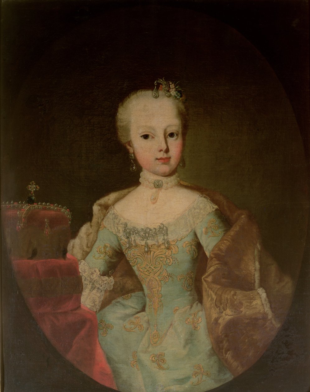 Ærkehertuginde Maria Josepha Habsburg-Lothringen (1751-67), tolvte barn af kejserinde Maria Theresia af Østrig (1717-80) og kejser Frans I (1708-65) af Martin II Mytens or Meytens
